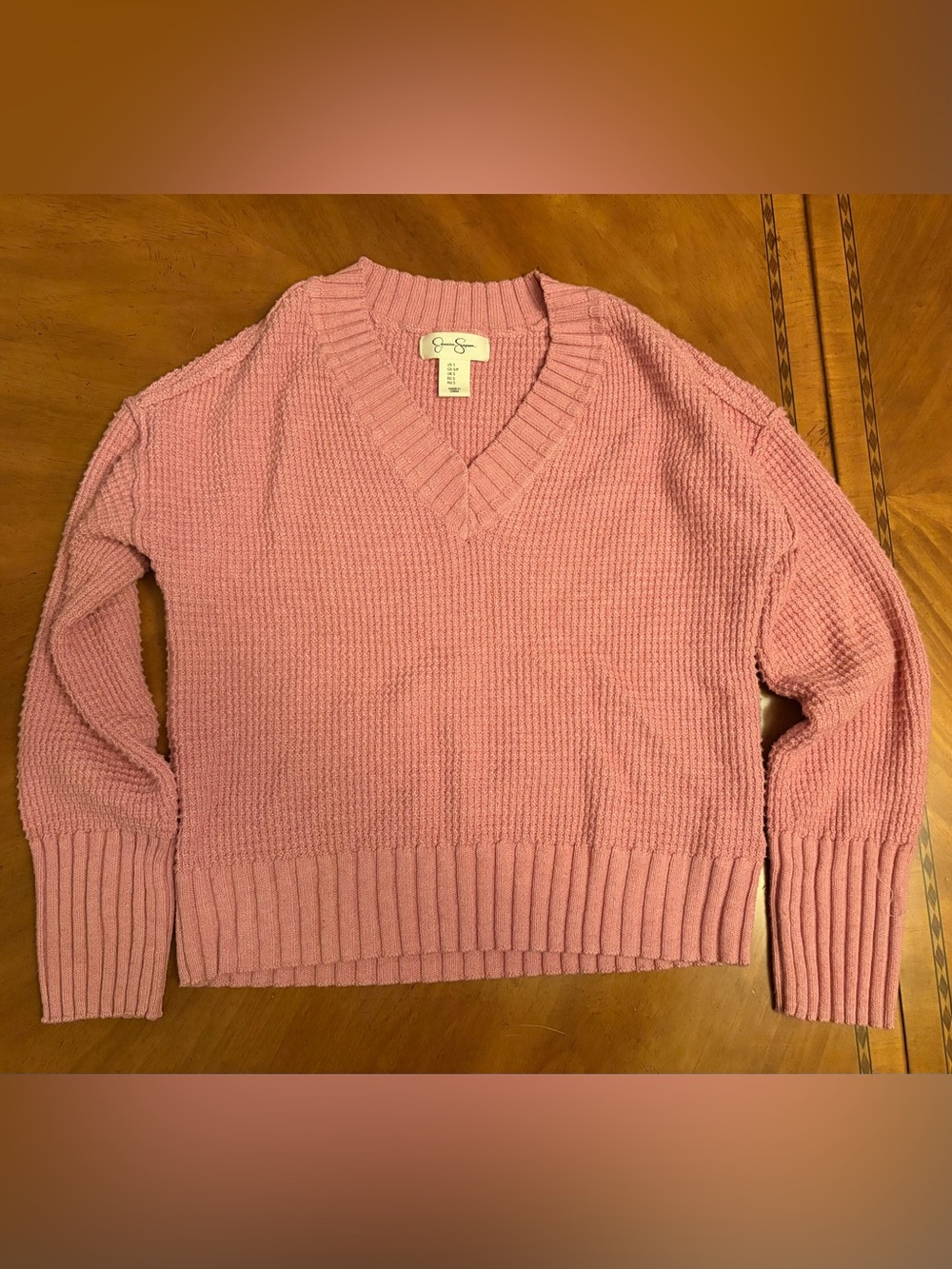 Jessica Simpson Pink V-Neck Sweater